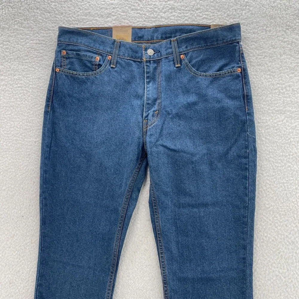 Levis 511 Jeans Mens 36x32 Blue Slim Fit Medium Wash Denim Grunge Skater Preppy